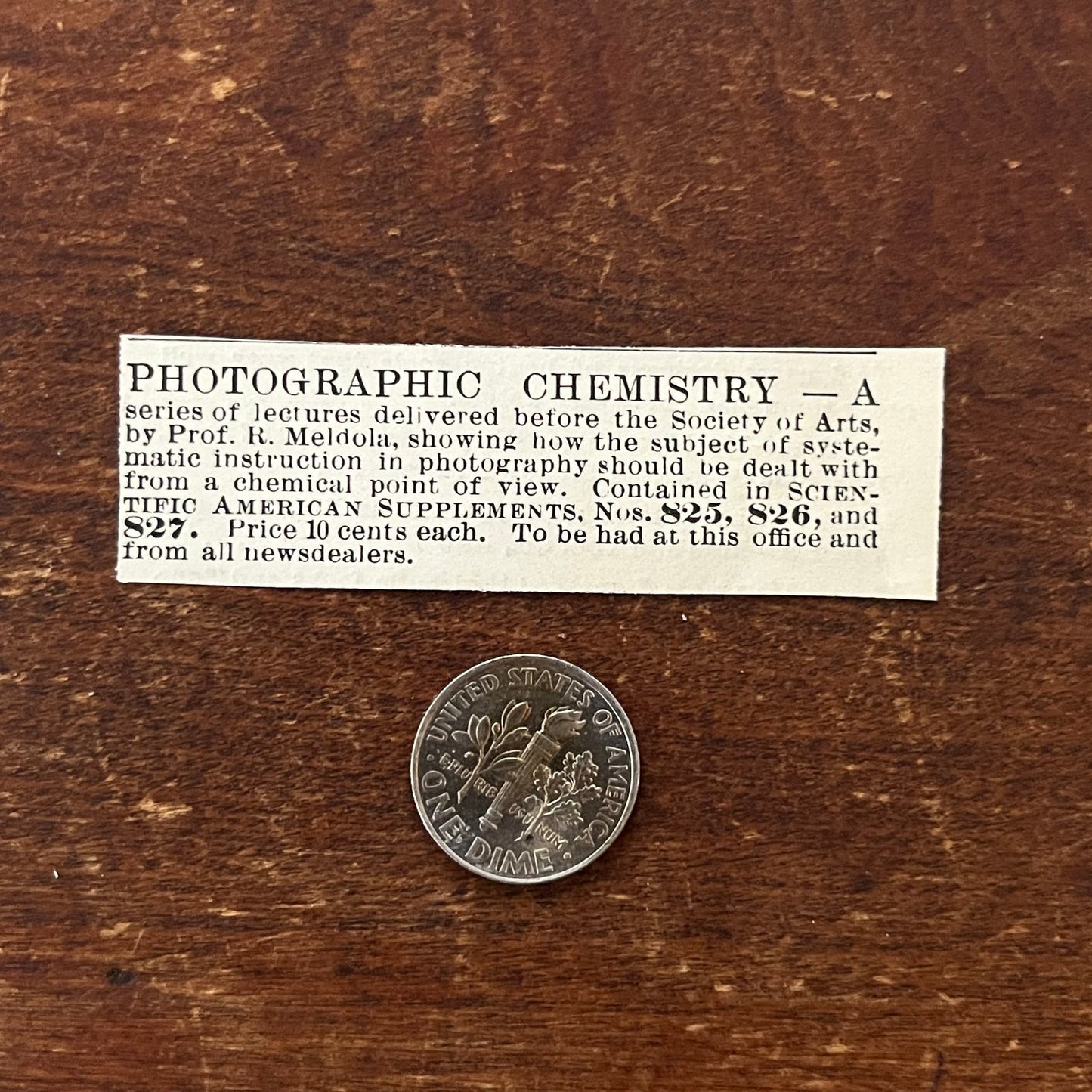 Photographic Chemistry Prof. R. Meldola Original Advertisement AD8-P28