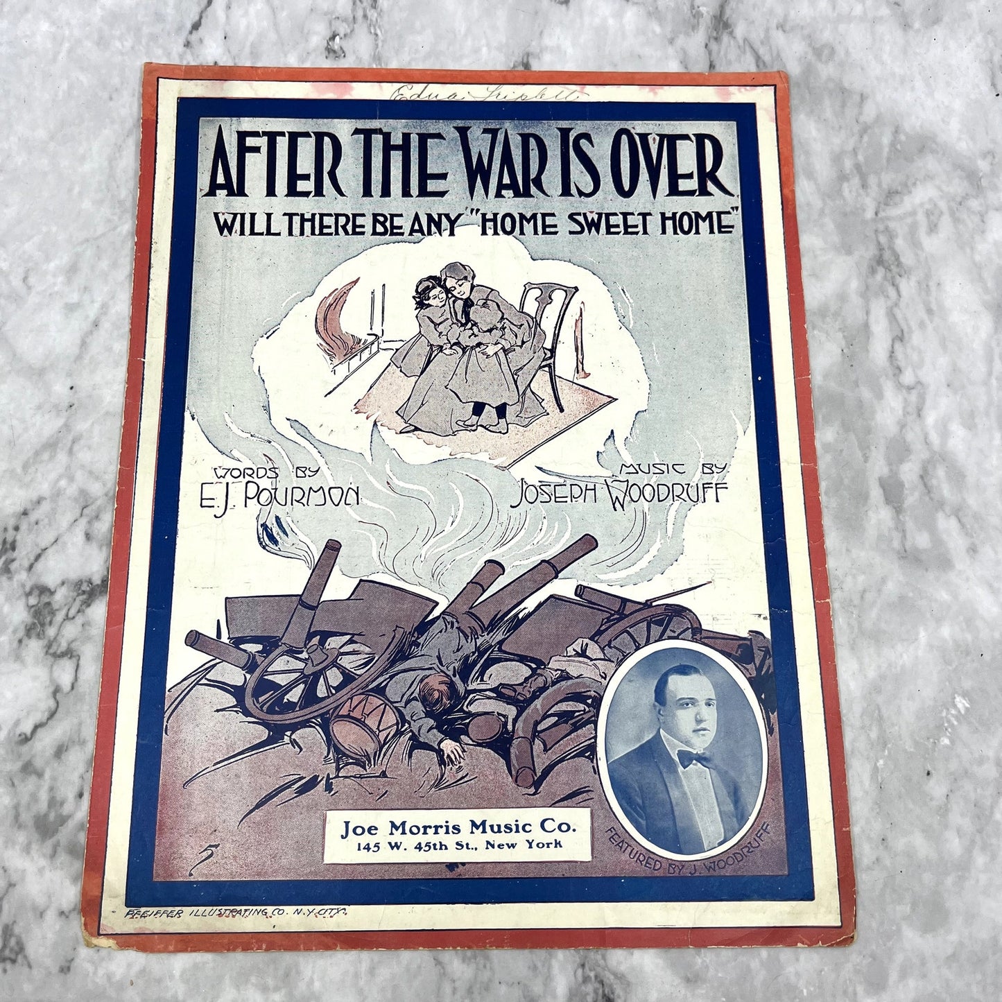 After the War is Over WWI Joseph Woodruff 1917 Sheet Music V42-1-2