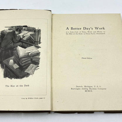 1909 A Better Day's Work - Burroughs Adding Machine Company, Detroit, MI TF7