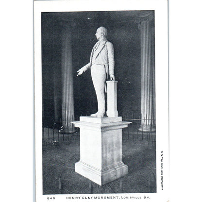 Henry Clay Monument Louisville KY c1905 Original Postcard TK1-P1