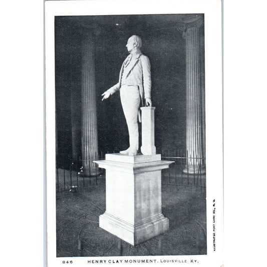 Henry Clay Monument Louisville KY c1905 Original Postcard TK1-P1