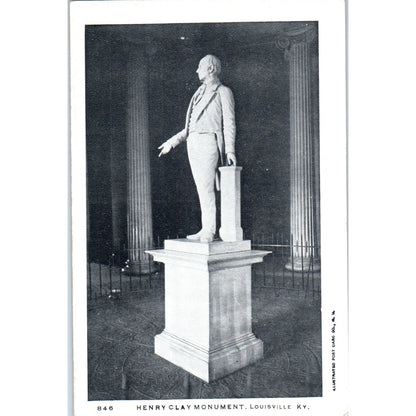 Henry Clay Monument Louisville KY c1905 Original Postcard P3-3