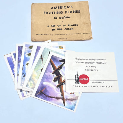 1943 Coca-Cola America's Fighting Planes in Action Card Set 1-20 COMPLETE SE1