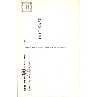 United Nations Building 1960s Original Postcard P2-8