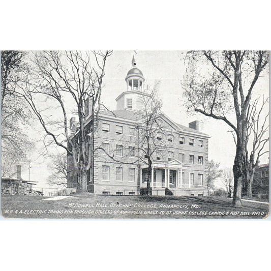 St. John's College 1911 Football Schedule Original Postcard TK1-23