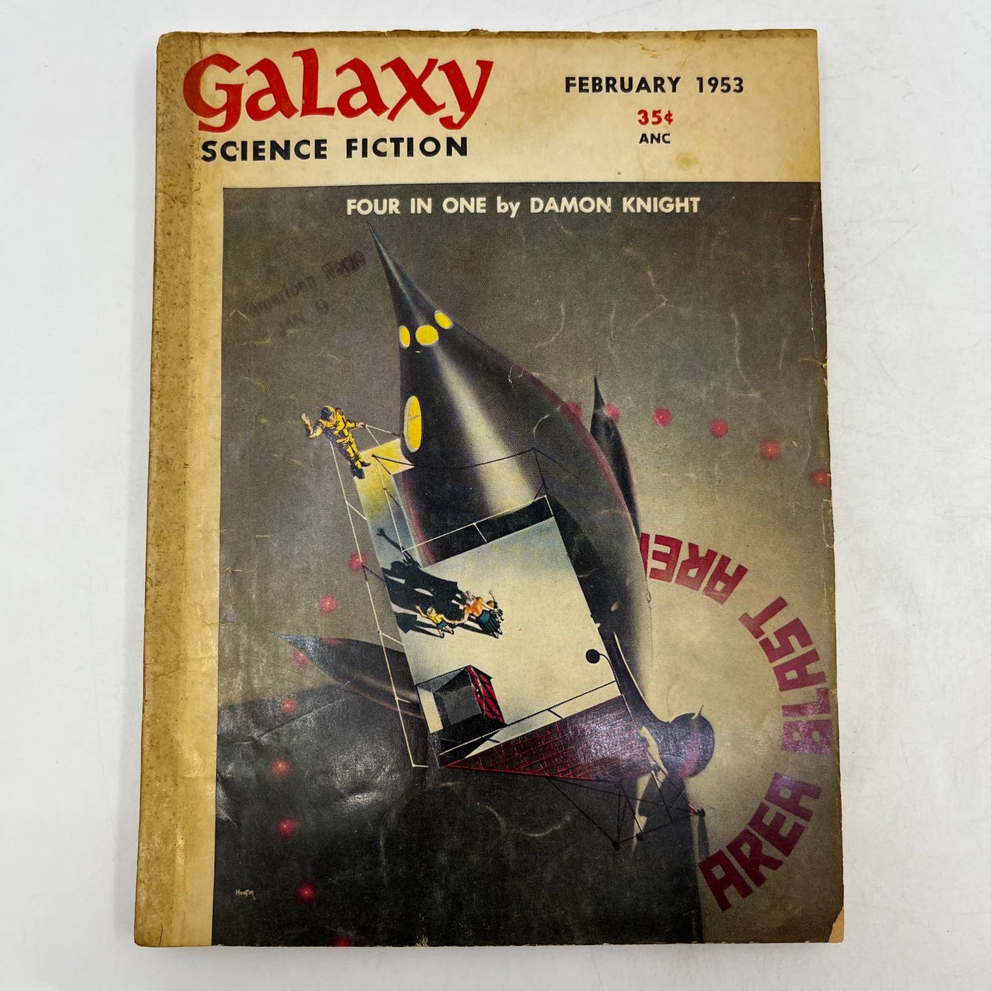 Galaxy Science Fiction Magazine Feb 1953 Four in One Damon Knight TC1