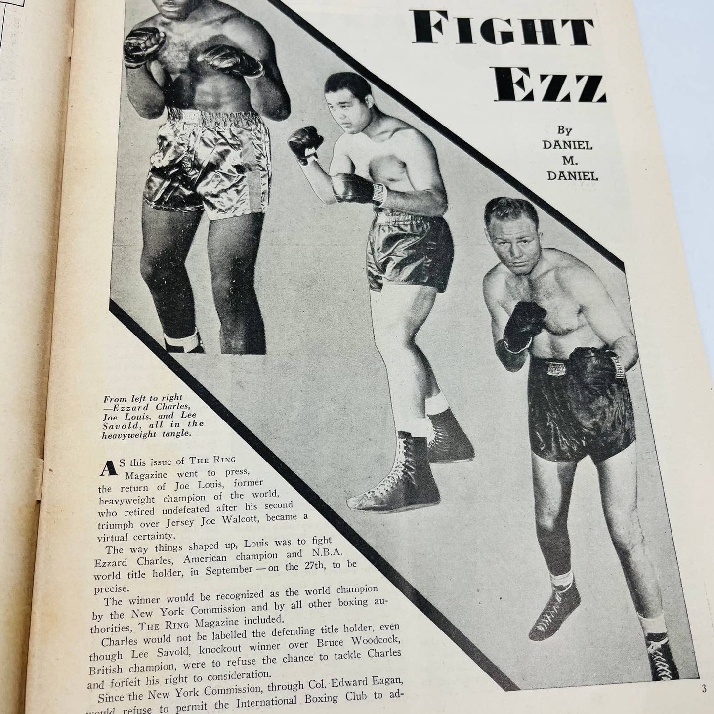 1950 Sept - The Ring Boxing Magazine – Lee Savold Cover TA5