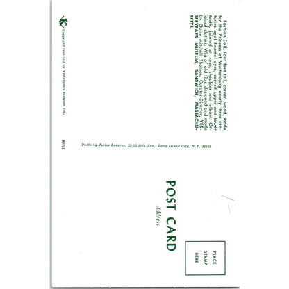 4ft Fashion Doll for Princess of Wurttemberg Yesteryears Museum Postcard PB5