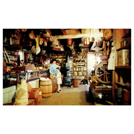 Vintage Postcard - Mystic Seaport General Store Interior Mystic Connecticut AD9