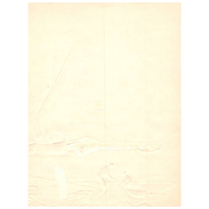 1950s Print EMBOSSED Ship Fisherman Venice Italy ~7.5x10" AC9