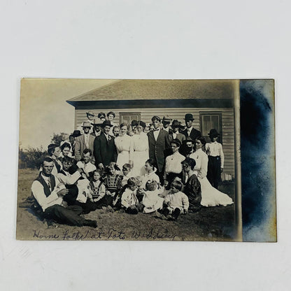 Early 1900s RPPC Portrait Family Wedding Leiha Frick Englewood Kansas PA9