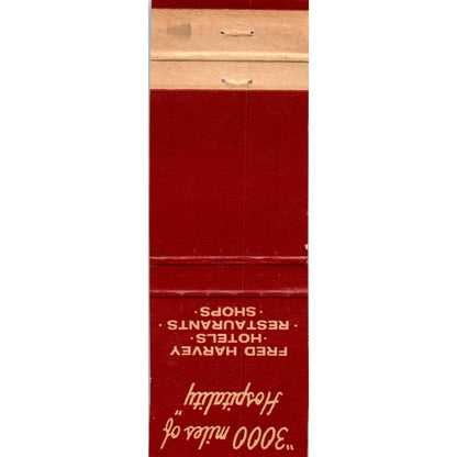 Fred Harvey Hotels & Restaurants Advertising Matchbook Cover MM9-1