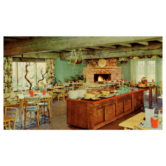 Vintage Postcard - Rick's Drive-In Restaurant Interior Santa Maria CA AD9