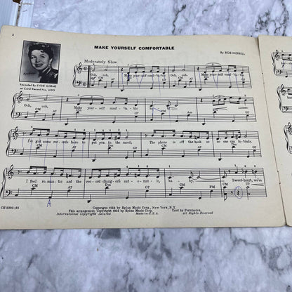 1954 The Hit Parade Accordionist Sheet Music Book Chas. H. Hansen TI1