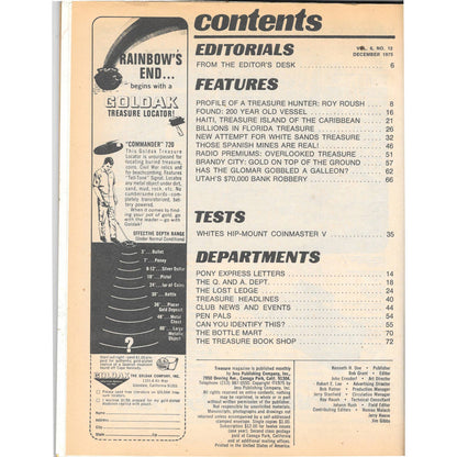 Treasure Magazine - Treasure Hunting Mining Metal Detecting Dec 1975 M4