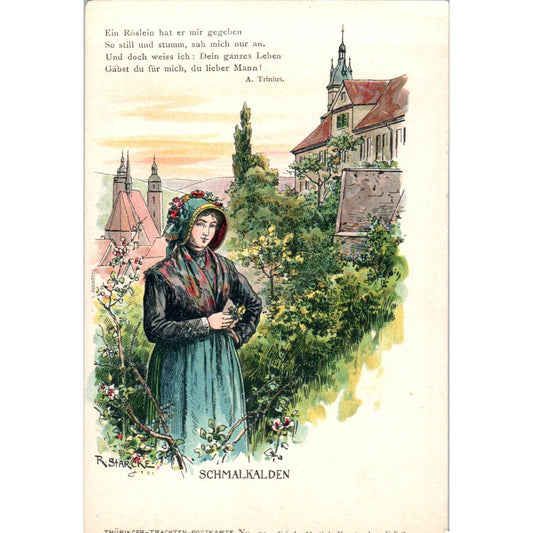 Schmalkalden German Postcard c1906 Original Postcard TK1-20