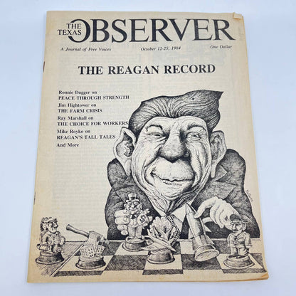 1984 October - The Texas Observer Magazine - Ronald Reagan Caricature TF7