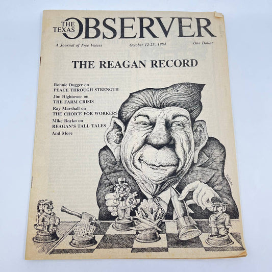 1984 October - The Texas Observer Magazine - Ronald Reagan Caricature TF7