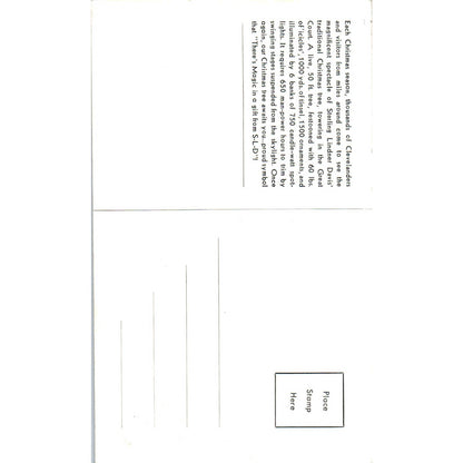 Vintage Postcard Sterling Christmas Tree Lindner Davis Cleveland OH TD8-O2