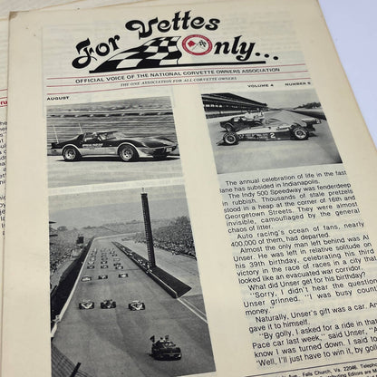 1970s For Vettes Only Corvette Enthusiast Newsletter Lot of 8 TG1