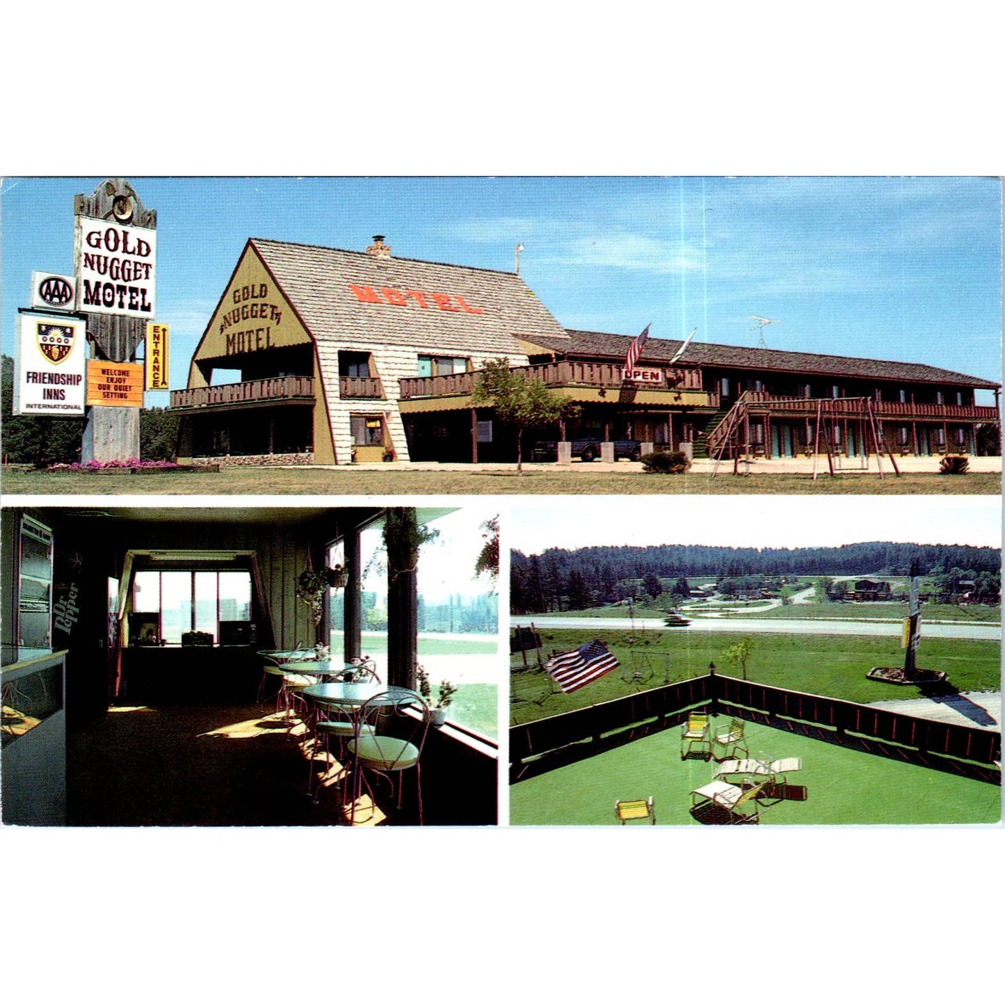 Gold Nugget Motel Rapid City SD AAA Original Postcard TK1-P13