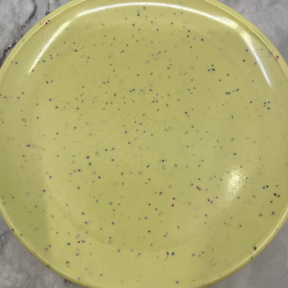 MCM Imperial Ware Speckled Confetti Yellow Dessert Plate Set Melmac Malamine TA3