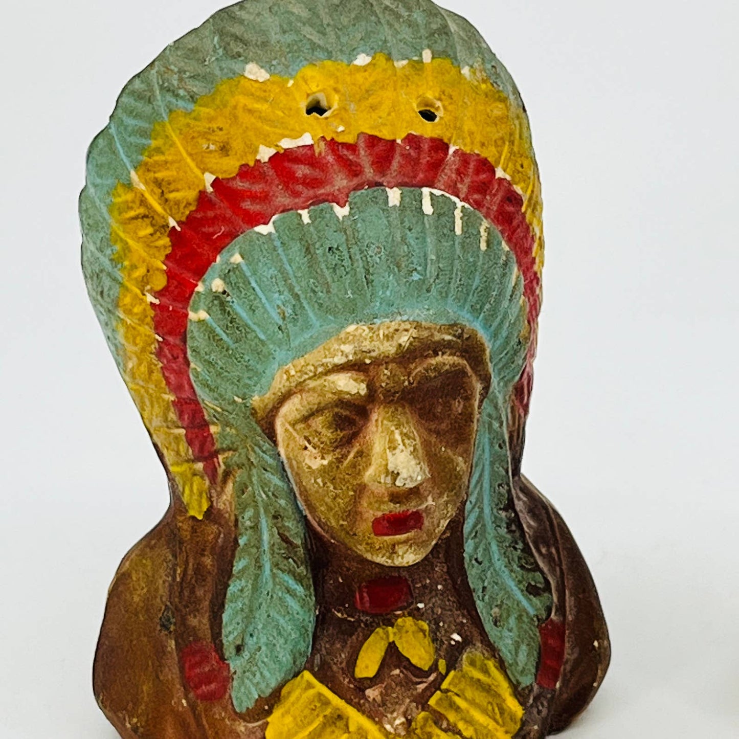 Vintage 1950s Indian Native American Chief Man and Woman Salt and Pepper TB5