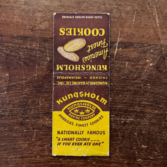 Kingsholm Baking Company Cookies Chicago Indianapolis Ad Matchbook SA9-M12