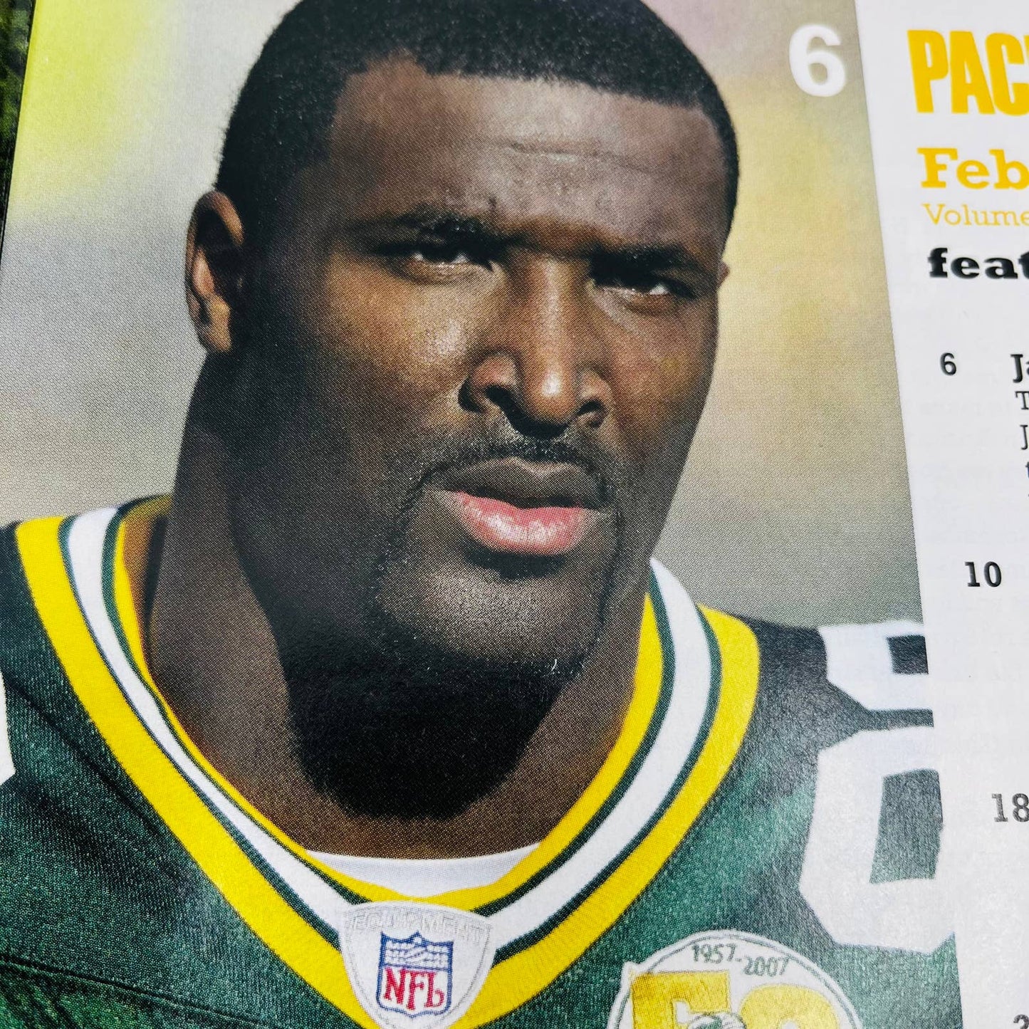 February 2008 Packer Report Green Bay Packers James Jones AJ Hawk Rodgers BA3