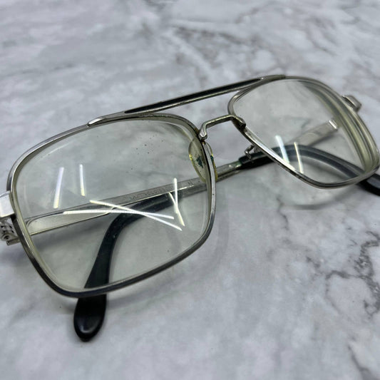 Vintage 1970s Metal Aviator Frame Eyeglasses Cloissone IV Japan 5 1/2 TD1-1