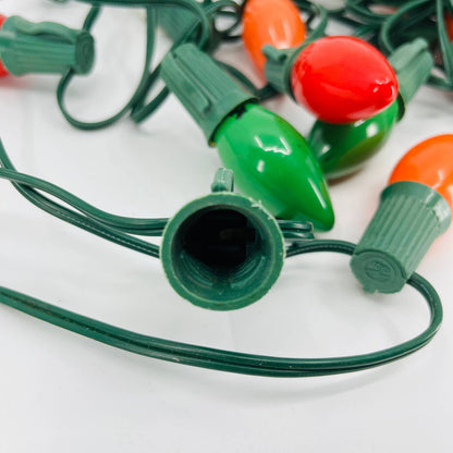 VTG String Big Bulb Glass Christmas Lights Toyo Holiday Lighting Needs Bulbs TB7