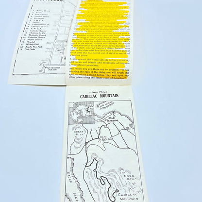 1953 Mount Desert Island FL Passbook Tourist Guide Ads & Maps TG2