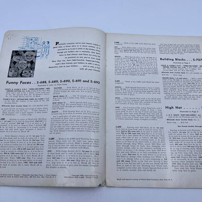 1955 Coats & Clark's Crochet pattern Book #312 Anthropomorphic Potholders TH7