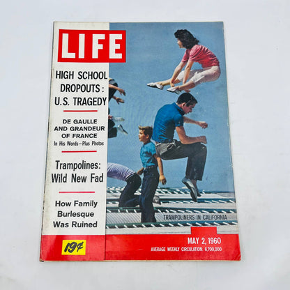 Life Magazine May 2 1960 Trampolines in CA Korea Groucho Marx Newsstand TA8