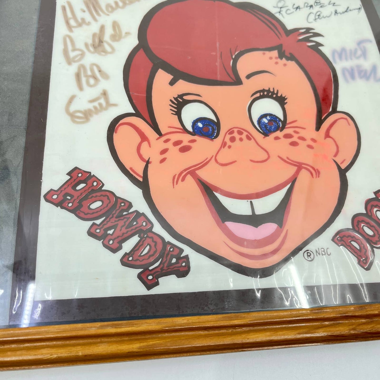 Vintage Howdy Doody Framed Print Autographed by Cast Members 12x15” TE5