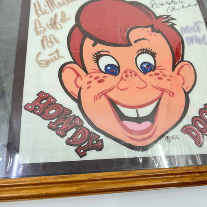Vintage Howdy Doody Framed Print Autographed by Cast Members 12x15” TE5