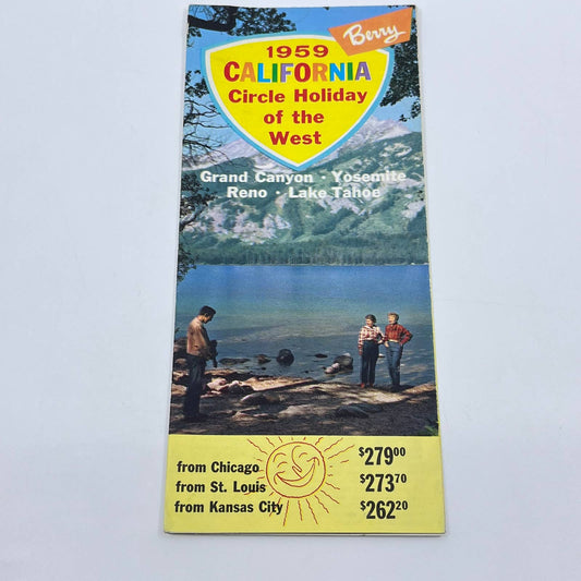 1959 Berry California Circle Holiday of the West Tourist Fold Out Brochure SC9