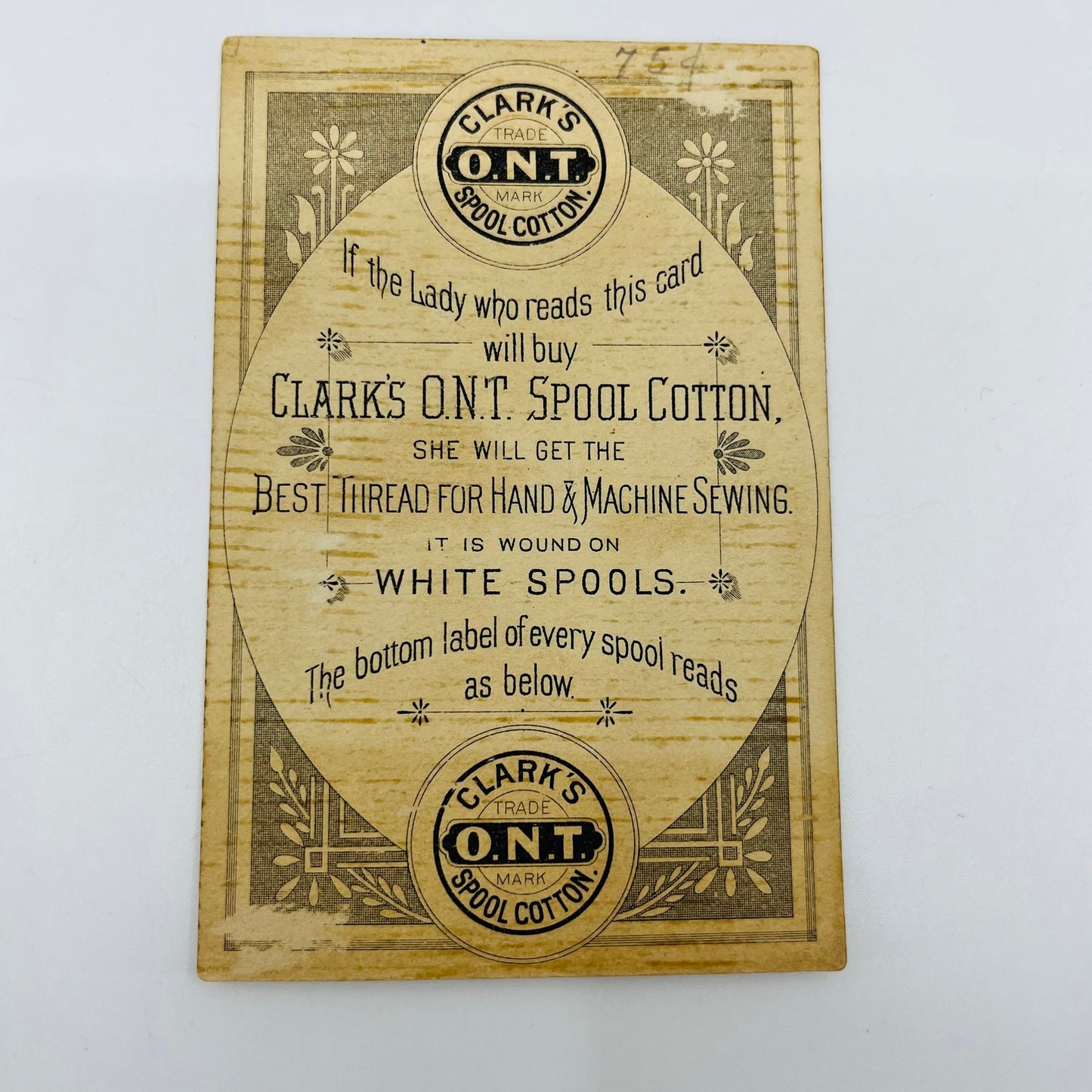 1880s Victorian Trade Card Clark’s ONT Spool Cotton Drummer Boy AH9-M9