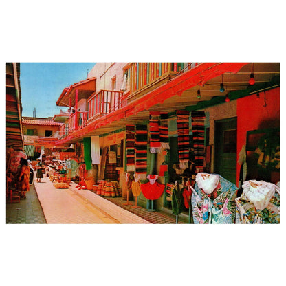 Vintage Postcard - Tijuana Mexico Marketplace 1957 TJ6-1
