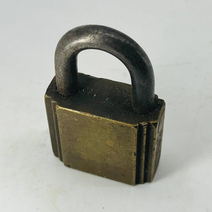 Vintage Art Deco Elgin Brass Genuine Pin Tumbler Lock Padlock No Key SA8-1