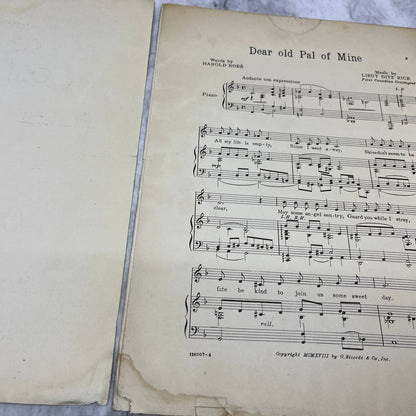 Dear Old Pal of Mine Gitz Rice Harold Robe WWI 1918 Sheet Music TK2-SM3