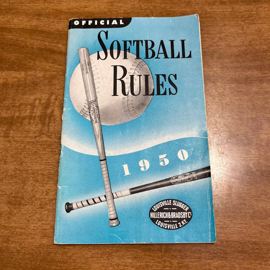 1950 Softball Rules Booklet Louisville Slugger Ted Williams Jackie Robinson A1