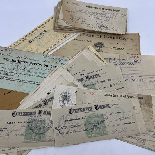 c1913 Huge Lot of Allendale South Carolina Paper Ephemera TI5