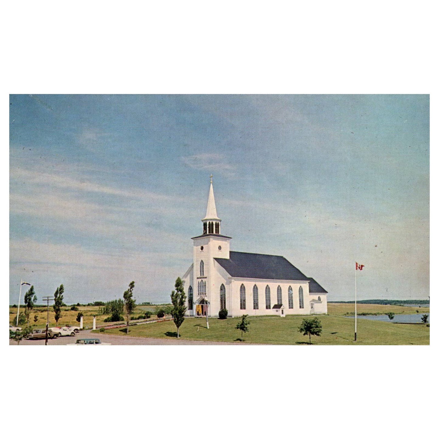 Vintage Postcard - Saint Peter's Church Tracadie Nova Scotia Canada 1966 AD9