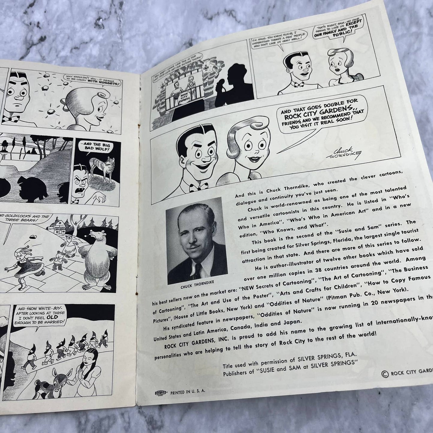 1950 Comic Book SUSIE AND SAM AT ROCK CITY TN Chuck Thorndike TH5-2