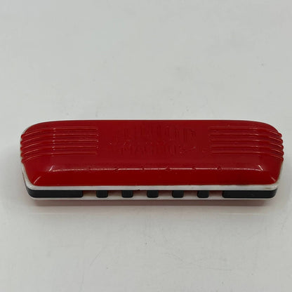 1940s Art Deco Magnus Junior Red Plastic Toy Harmonica Newark N.J. SC4