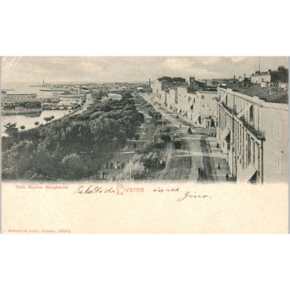Viale Regina Margherita Livorno c1910 - Original Postcard TJ9-P1