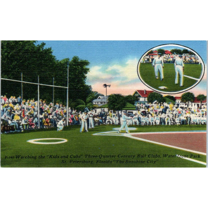 Kids & Cubs Baseball Clubs Waterfront Park St. Petersburg FL Postcard TK1-23