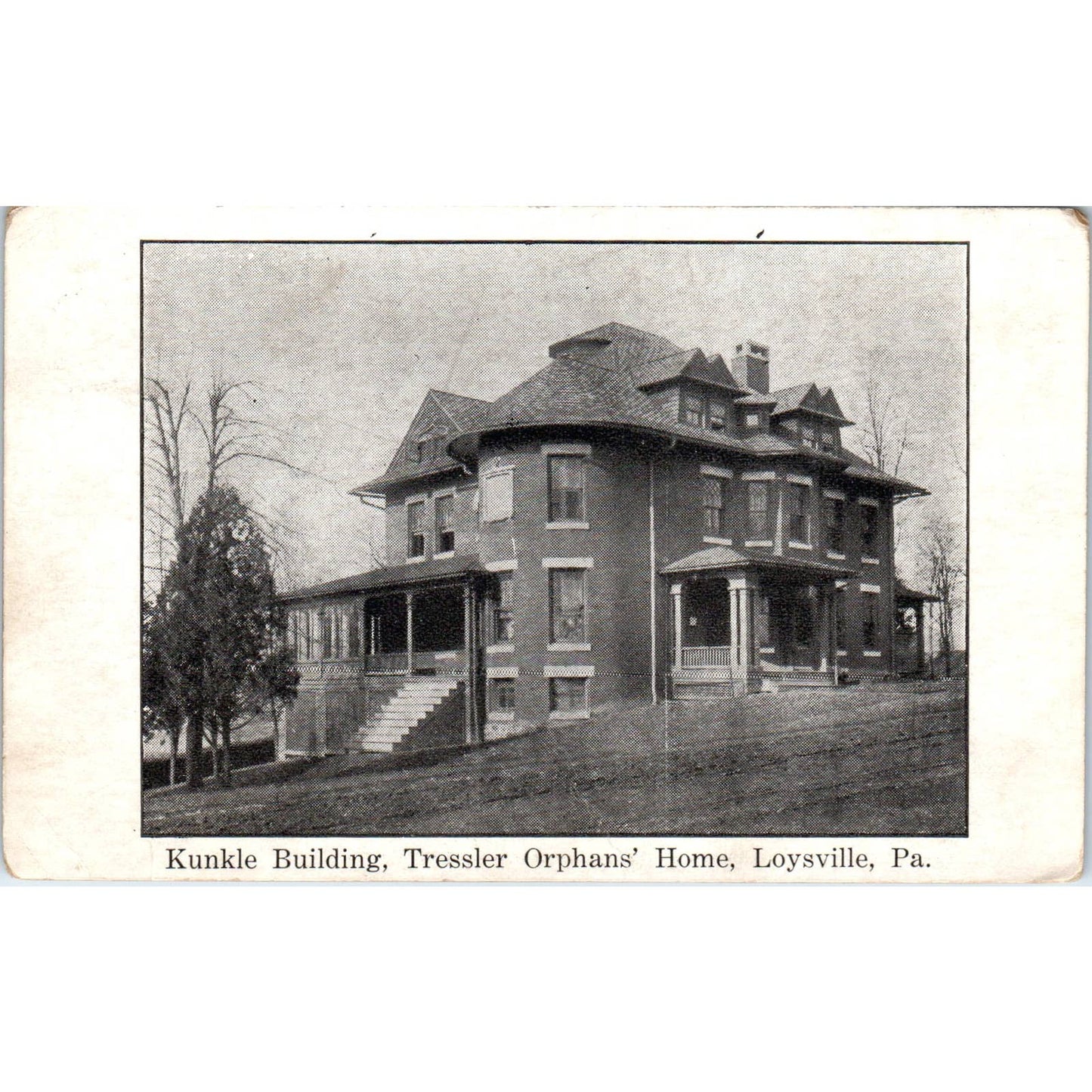 1920s Postcard Tressler Orphans' Home Loysville PA Kunkle Building TI1-1