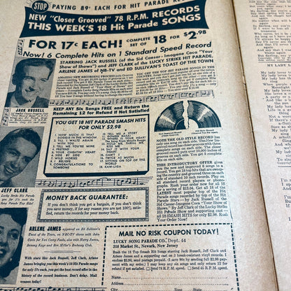 1940s Best Songs Magazine Vol. 13 No. 6 Tony Martin Big Mammou Red Canary M1-1